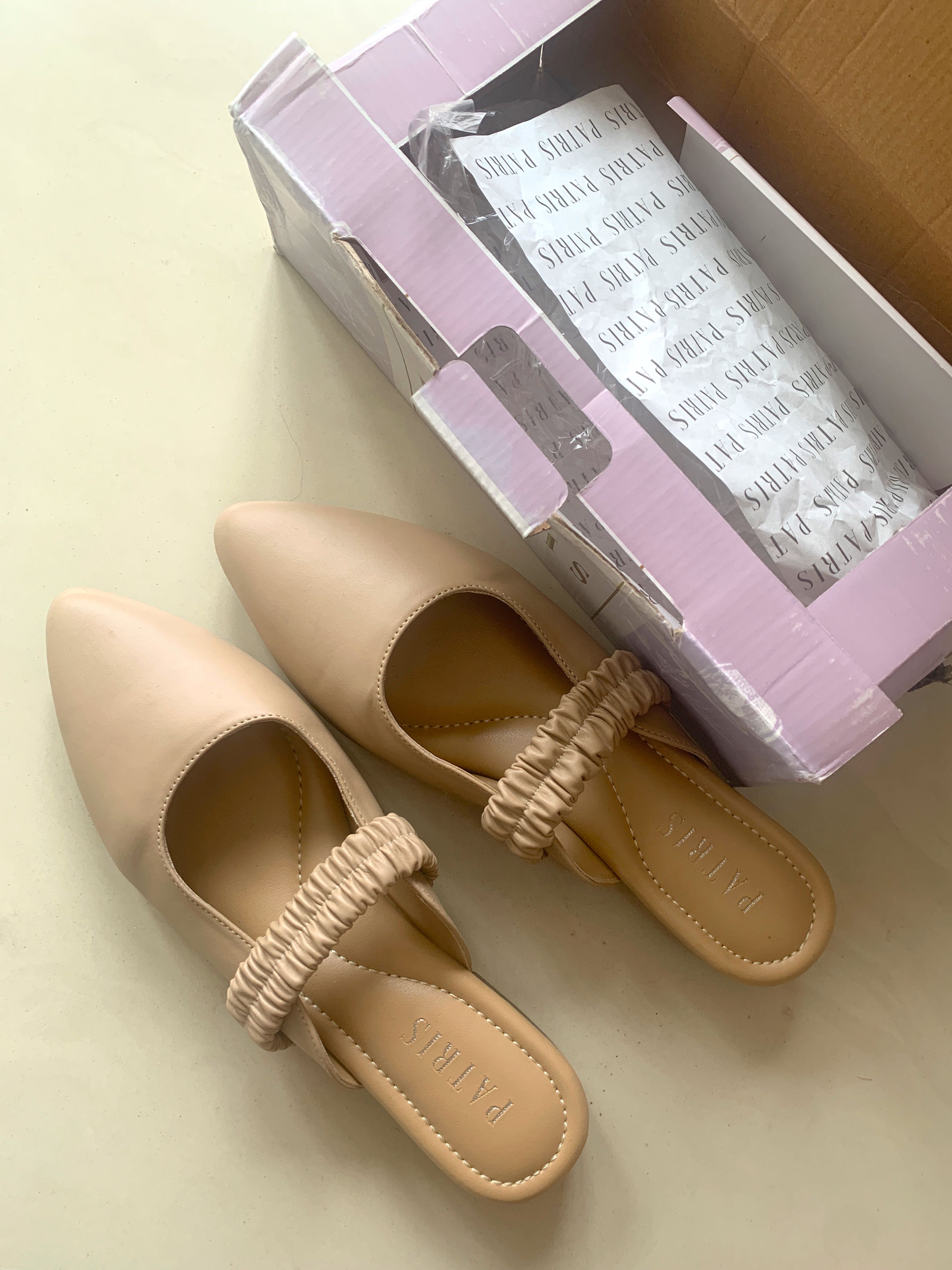 Patris sepatu mocca kerut lancip korean 