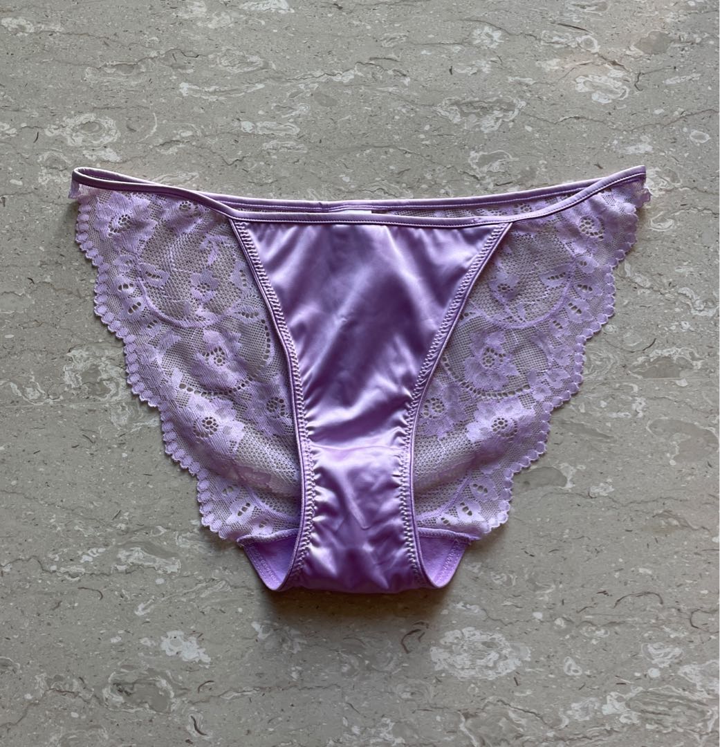 Turkish sexy purple lace panty underwear lingerie, Women's Fashion,  Bottoms, Jeans & Leggings on Carousell