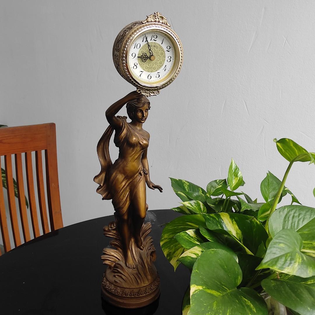 Seiko SKP Quartz Movements Desk Clock berkahmerdeka, Antik, Pajangan