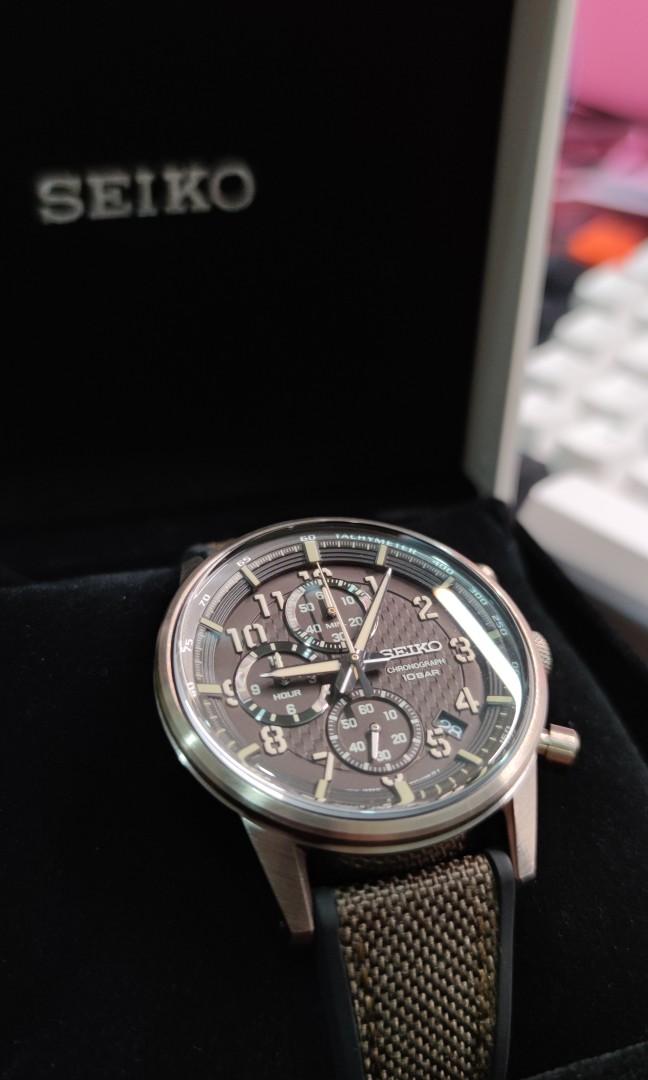 Seiko SSB371 Military Chronograph Men s Fashion Watches