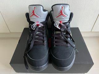 Sepatu Nike Air Jordan 5 Retro OG Black US 8