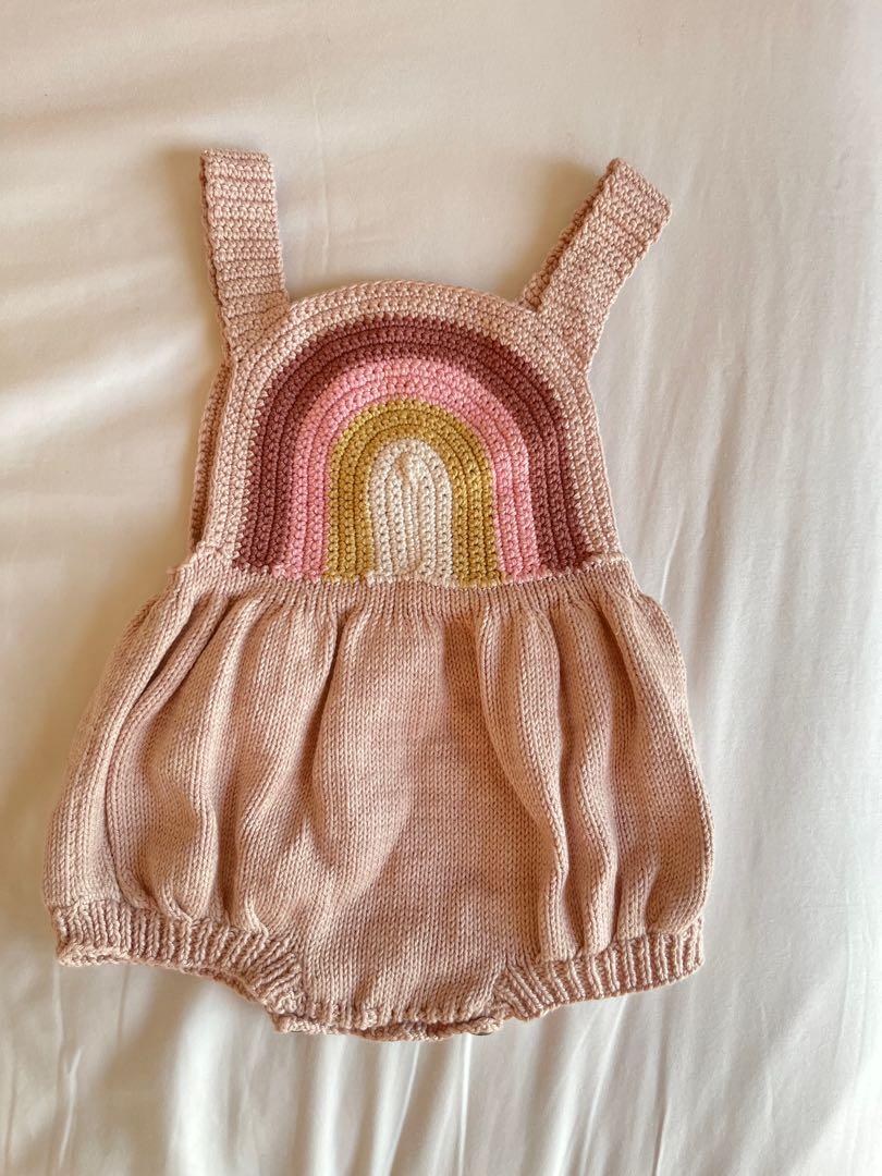 Shirley Bredal Rainbow Knit Romper 3-6M, 兒童＆孕婦用品, 嬰兒及