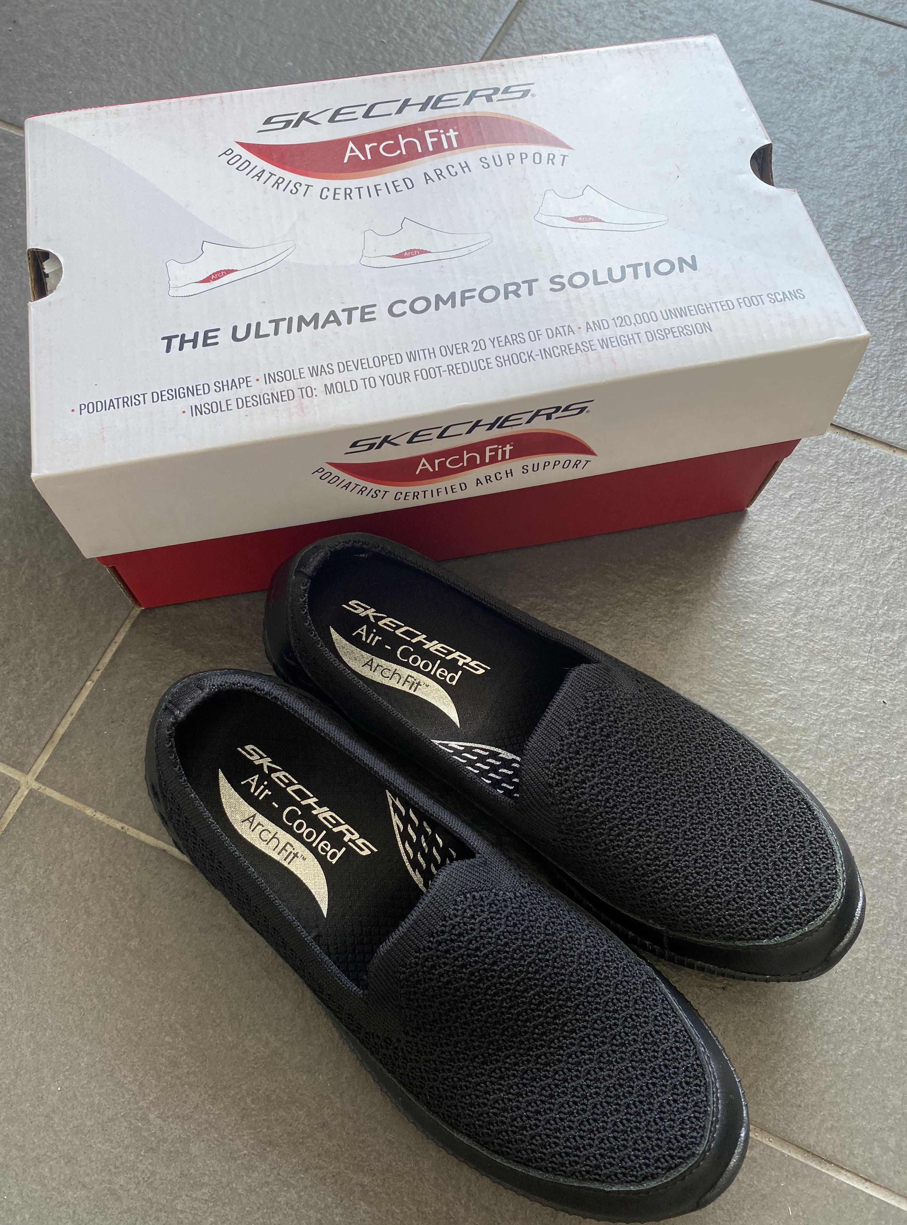 Skechers black deals shoes for sale
