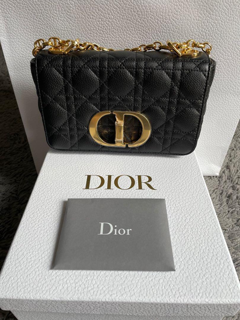 SMALL DIOR CARO BAG (Brand New) Black Supple Cannage Calfskin, Women's  Fashion, Bags & Wallets, Shoulder Bags on Carousell
