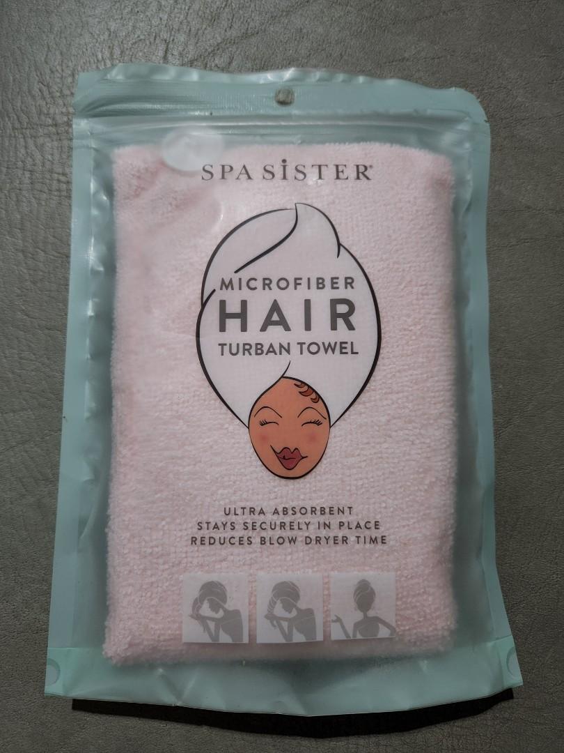 SPA SISTER MICROFIBER HAIR TURBAN TOWEL PINK Furniture Home