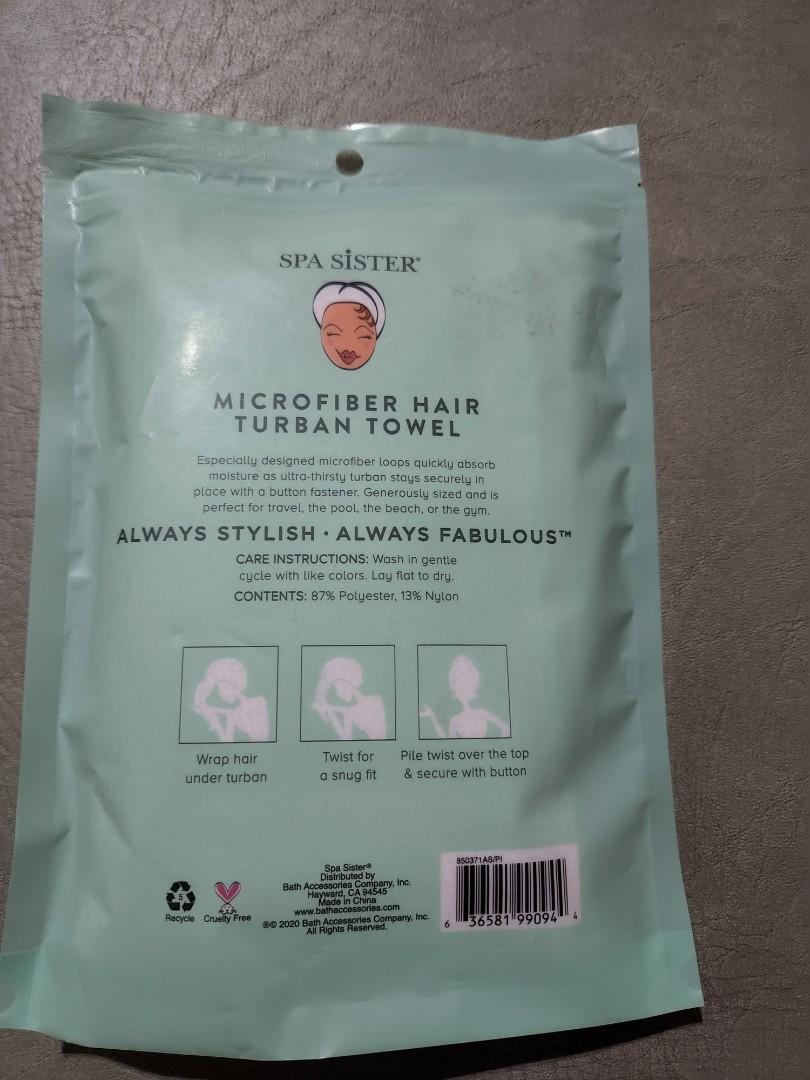 Spa sister 2025 microfiber hair turban
