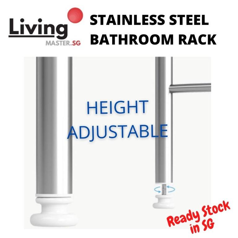 Stainless Steel 3 Tier Toilet Rack / Washing Machine Rack / Bathroom