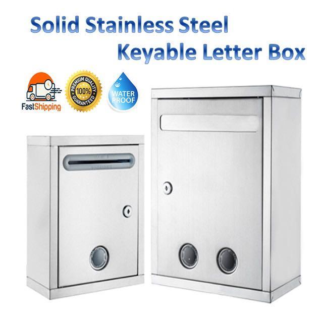 Stainless Steel Letter Box, Furniture & Home Living, Outdoor Furniture