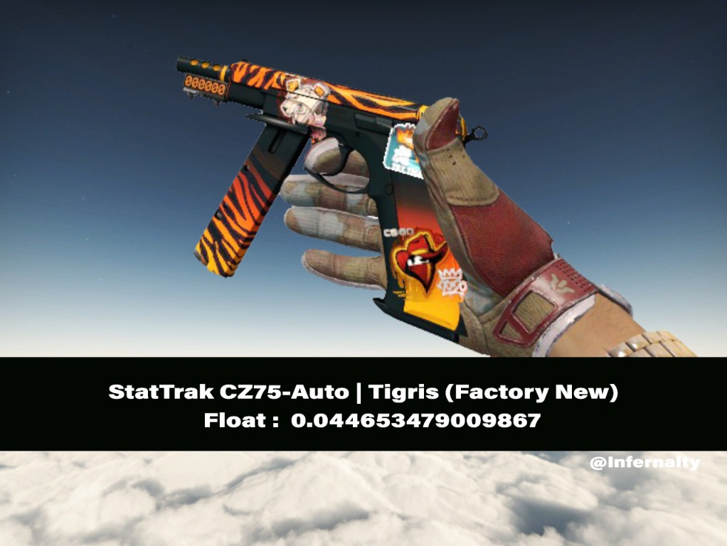 StatTrak CZ75-Auto Tigris FN CSGO SKINS KNIVES, Video Gaming, Gaming ...