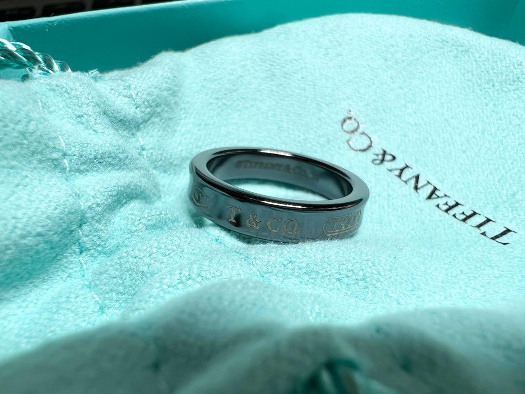 Tiffany 1837 black titanium ring store