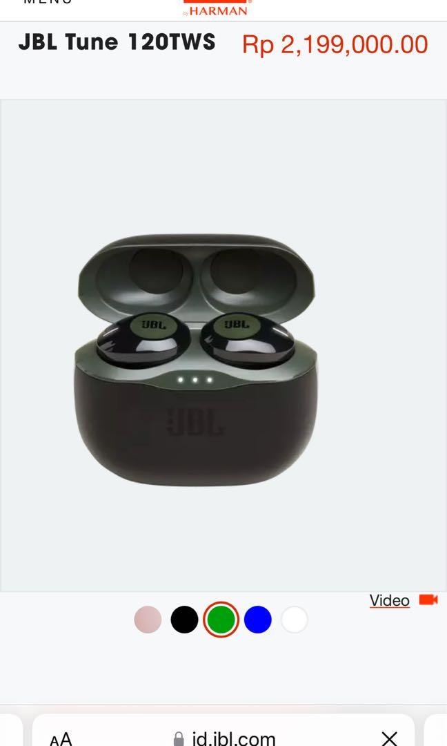 TWS JBL Tune 120 Hijau Army, Elektronik, Audio di Carousell