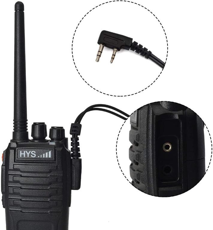 UAYESOK Air Covert Acoustic Tube Earpiece Walkie Talkie Security Headset  Pin with PTT Mic Microphone Compatible With Kenwood TK-3501 TK-3201 Baofeng  UV-5R BF-888S UV-82 Retivis Two Way Radio, Audio, Headphones 