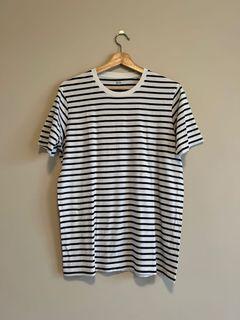 Uniqlo Stripe Supima Top - White
