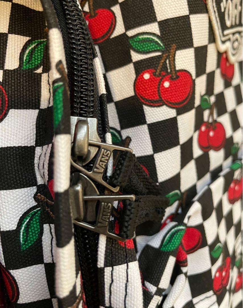 Realm Cherry Checkers Blacktrue White, Fashion, Bags, Backpacks on Carousell