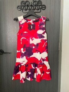 Wardrobe Theory Floral Red Work Dress