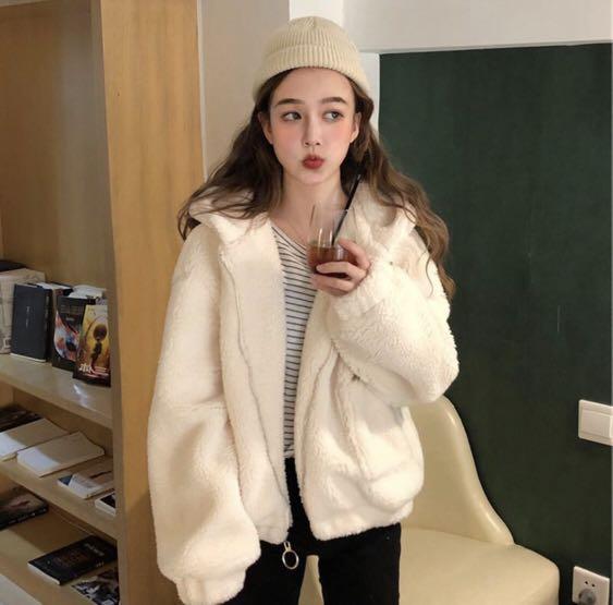 Fuzzy bear coat online