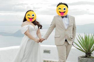 White Prenup or Intimate Wedding Gown plus size