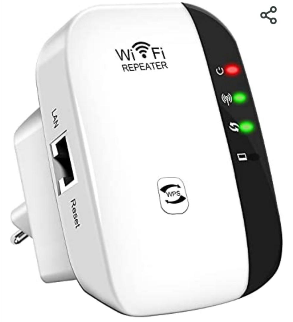 WiFi Range Extender 300Mbps Wireless Repeater Internet Signal Booster  2.4GHz Amplifier for High Speed Long Range Easily Set Up Supports  Repeater/Access Point Mode, Extends WiFi to Home & Alexa Devices 