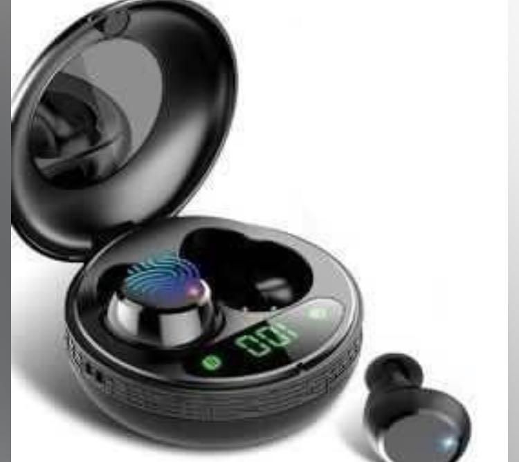 1C 0586 Wireless Earbuds TWS Q16 Hifi Sound Bluetooth 5.0 Headset with Mic In Ear Headphones with Noise Cancelling 30H Playtime Charging Case