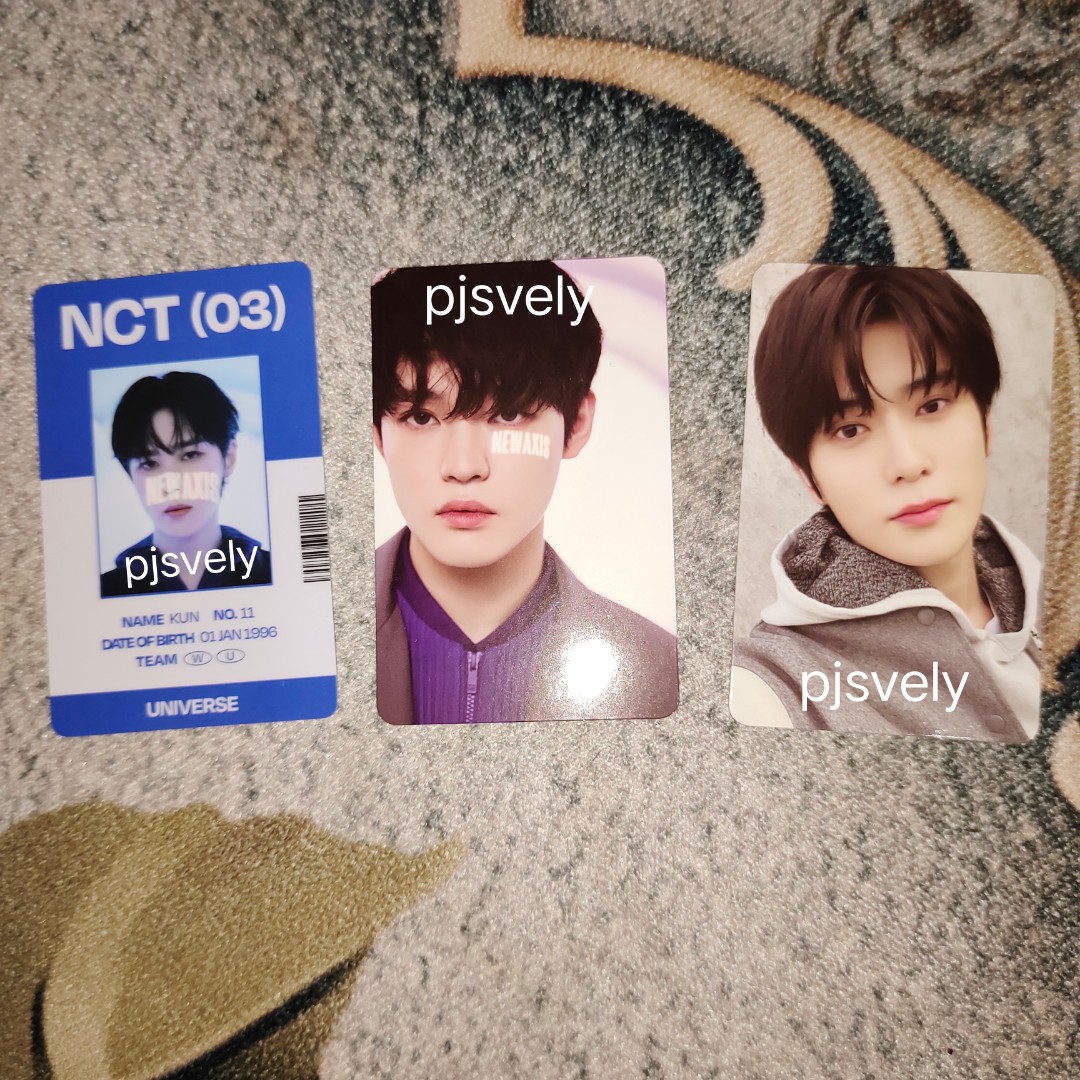 WTT NCT Universe Random ID Card+Photocard Set Jaehyun Chenle Kun