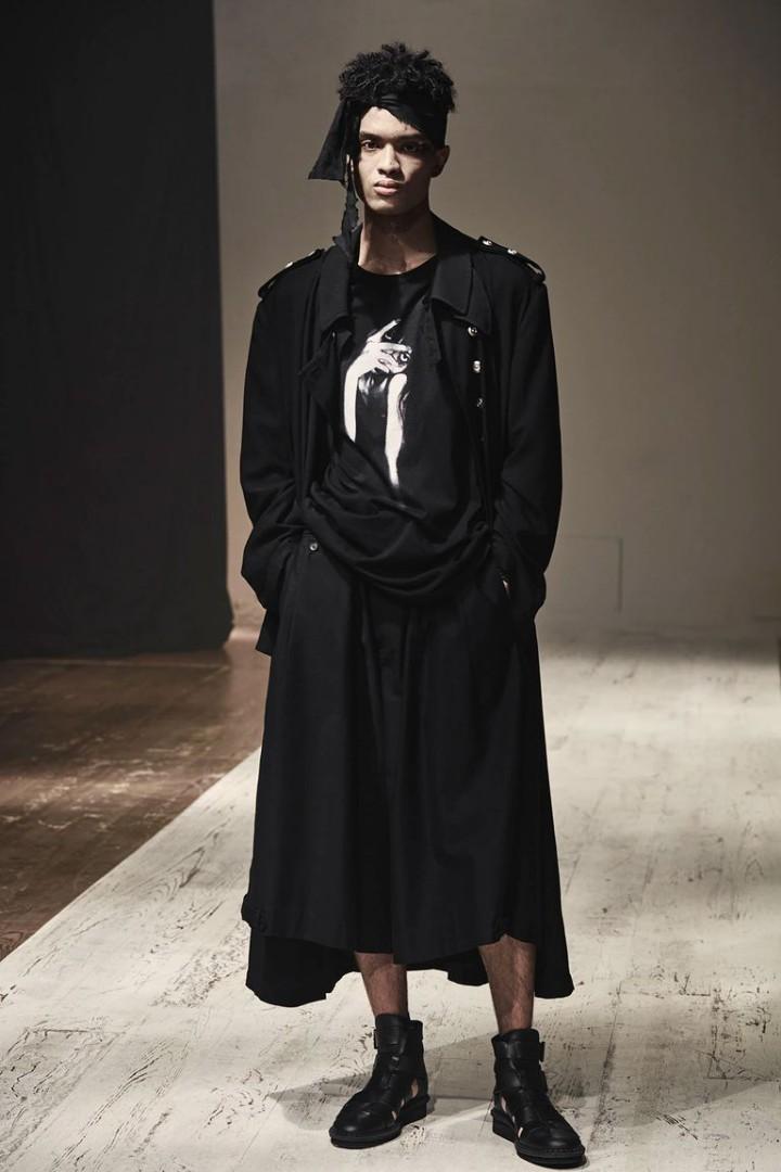Yohji Yamamoto 山本耀司22SS人像圖案印花暗黑T恤, 他的時尚, 上身及