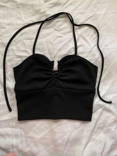 Zara V collar polo ribbed too, Women's Fashion, Tops, Others Tops on  Carousell