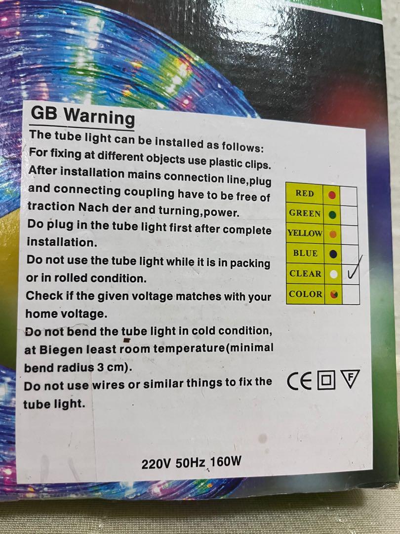 Led Rope Light Fan 10m LED rope light, Furniture & Home Living, Lighting & Fans, Lighting ...