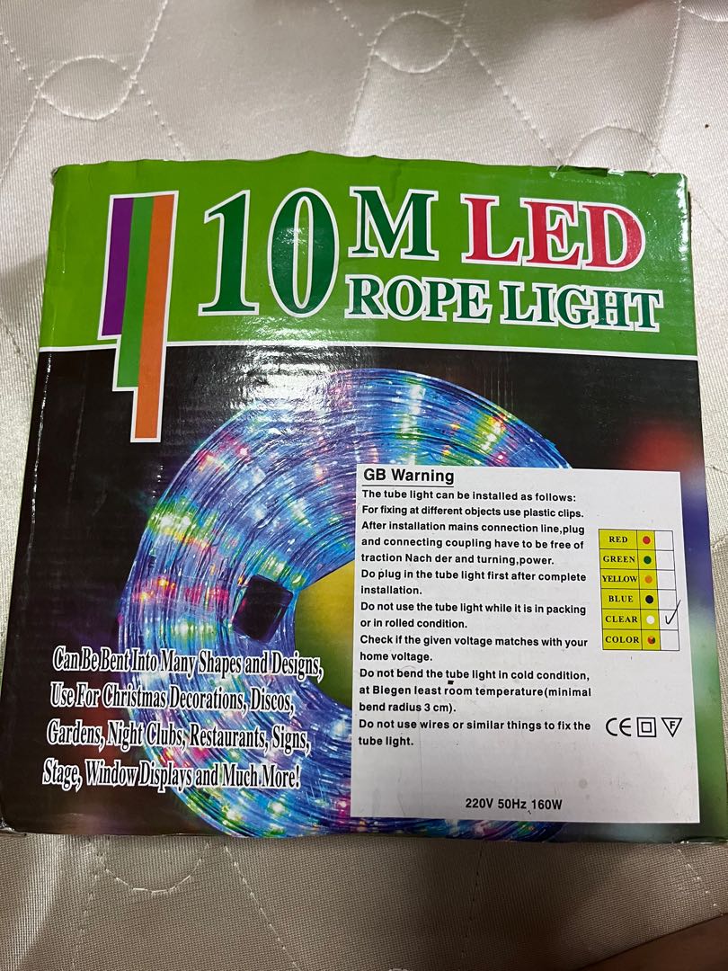 10m LED rope light, Furniture & Home Living, Lighting & Fans, Lighting ...