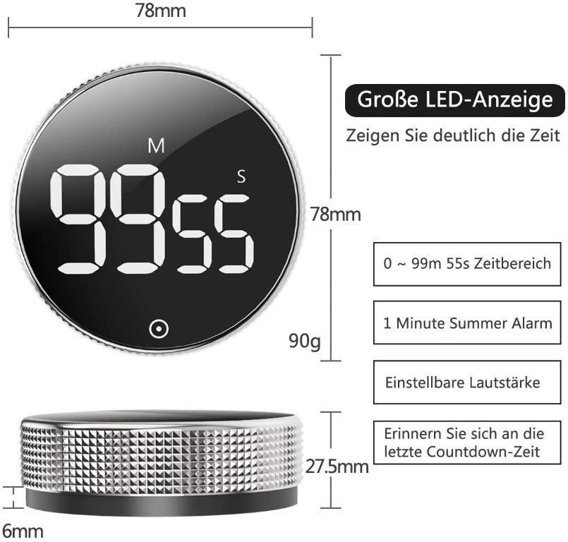 Kitchen Timer Twist Loud Alarm - Function Junction