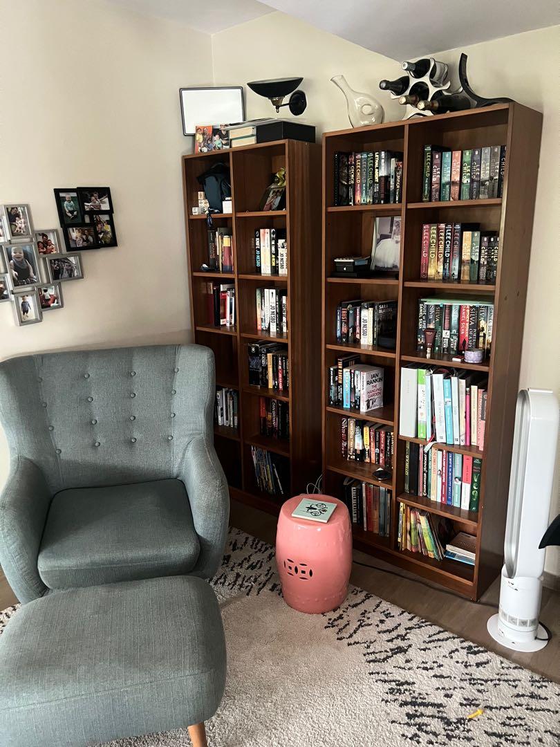 2 large solid hardwood bookshelves, Furniture & Home Living, Furniture