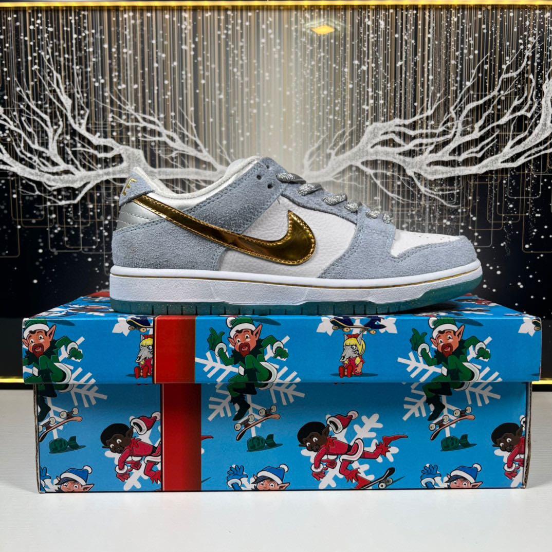 👟 實拍Sean Cliver x Nike SB Dunk Low Pro QS Holiday Special 白藍