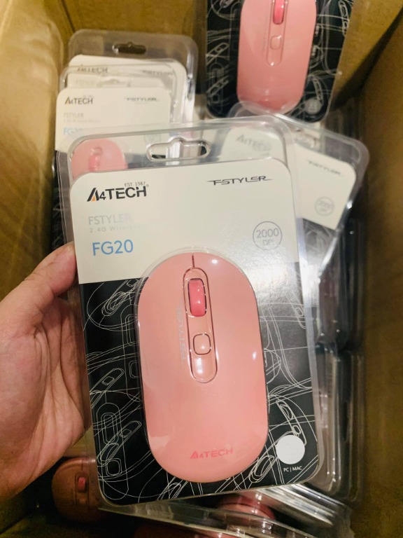 A4Tech Fstyler FG20 Wireless Mouse Pink, Computers & Tech, Parts ...