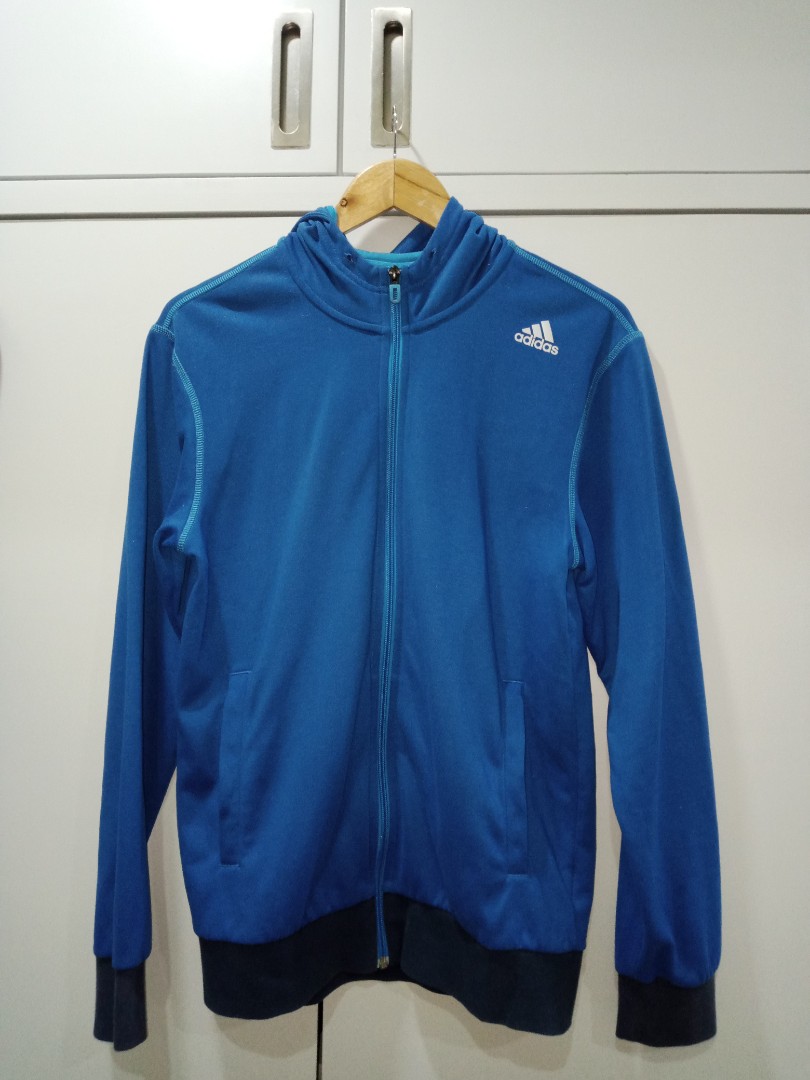 Adidas Blue Climalite Jacket, Men's Fashion, Coats, Jackets and ...