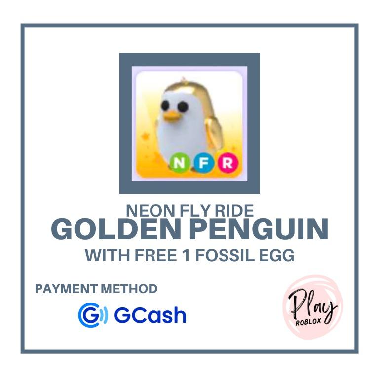 Adopt Me NFR Golden Penguin / Neon Fly Ride Golden Penguin, Hobbies