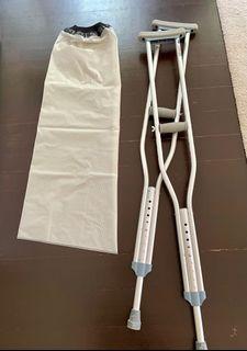 Adult Crutches + Waterproof Leg Protector