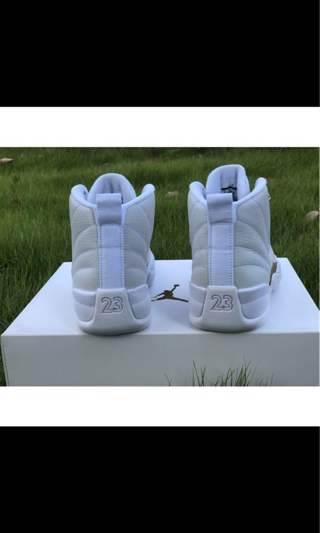 All white 2025 12s with gold