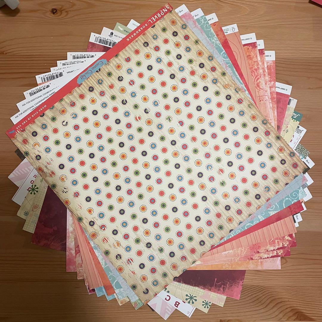 Assorted scrapbook paper, Hobbies & Toys, Stationery & Craft, Craft