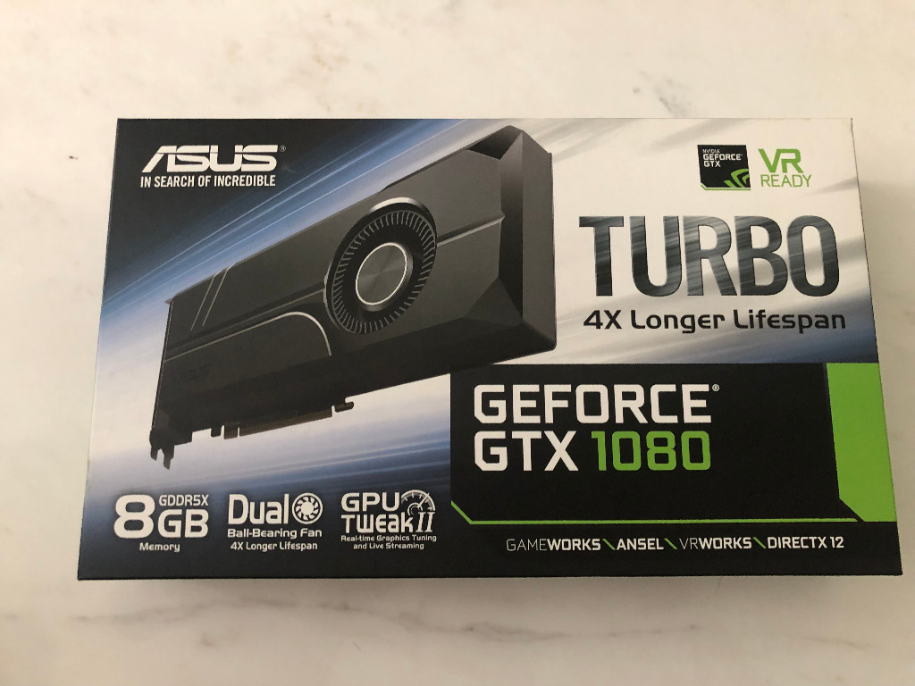ASUS Turbo GeForce GTX 1080 8GB GDDR5X Computers Tech Parts