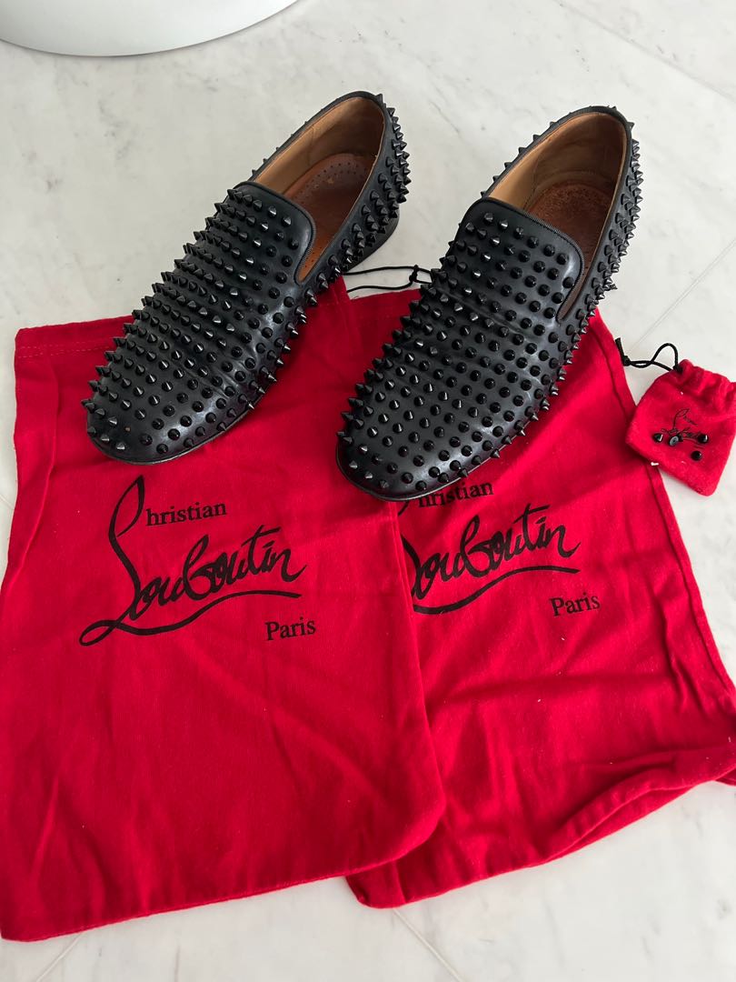 Christian louboutin loafers best sale spikes