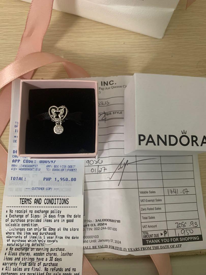 Authentic Pandora Seahorse charm (Category: Charms) located in Manila. Submitted by katesys (Listing ID 1157997640, Image 3). Description: AUTHENTIC WITH BON PAPER BAR AND RECEIPT STORE BOUGHT.
