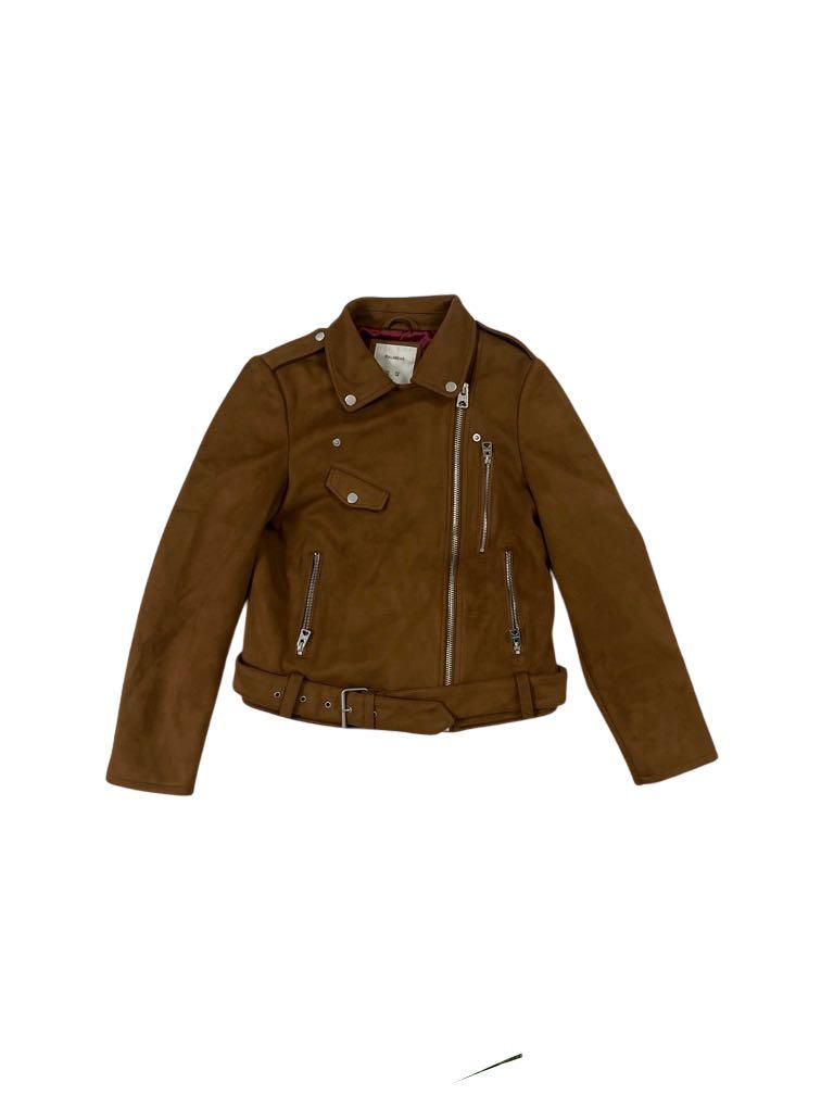 Bershka suede deals biker jacket