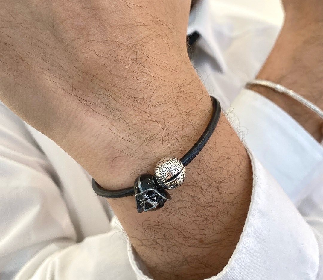 Pandora Moments Double Black Leather Bracelet | Sterling silver | Pandora US