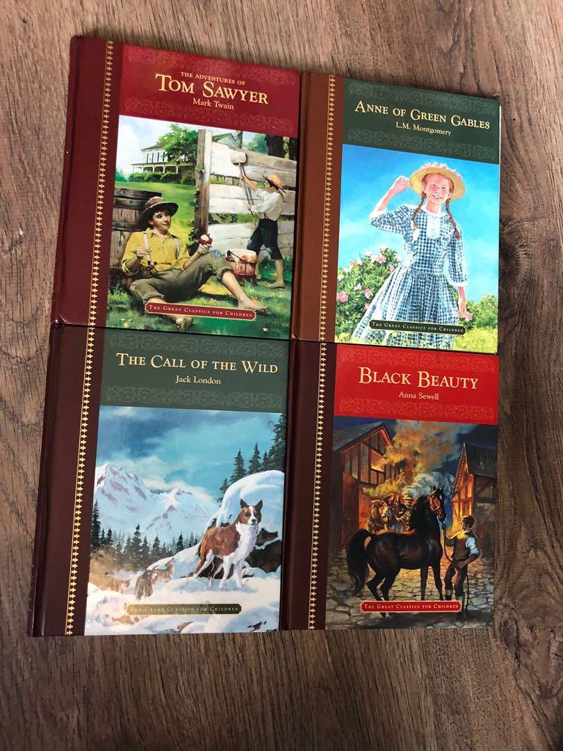 Set Black Beauty Anne Of Green Gables Tom Sawyer The Call Of The Wild 興趣及遊戲 書本 文具 小說 故事書 Carousell