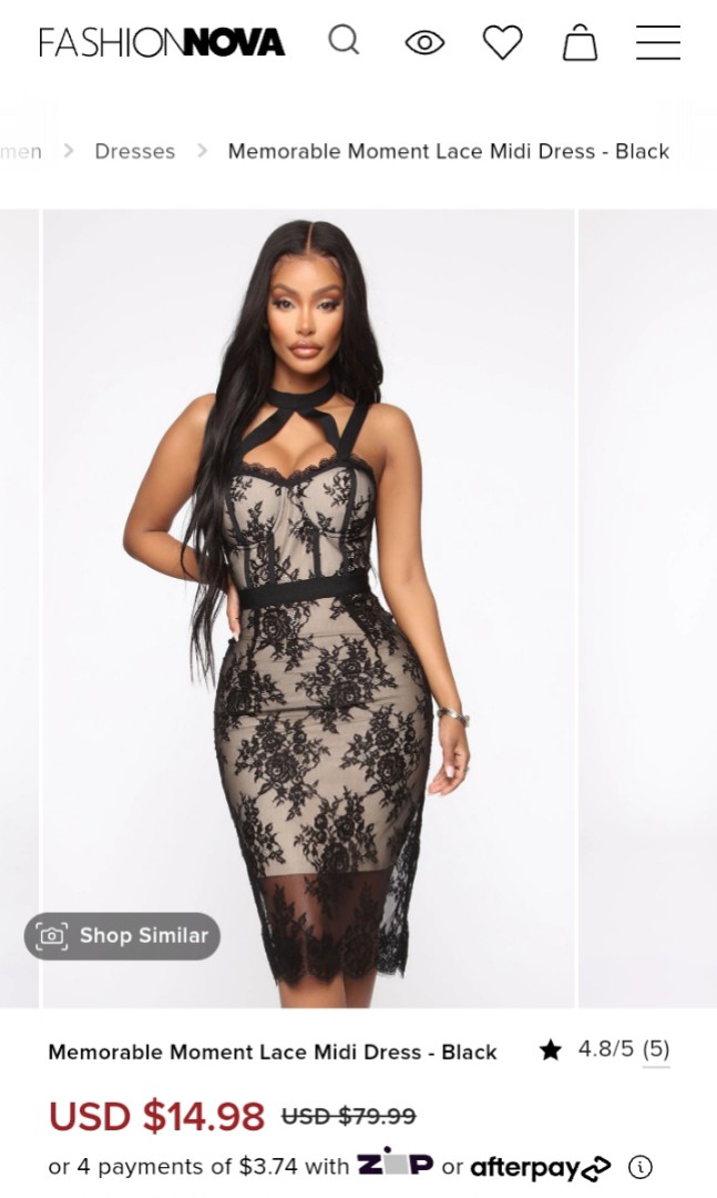 Black Formal Dress Midi lace dress 
