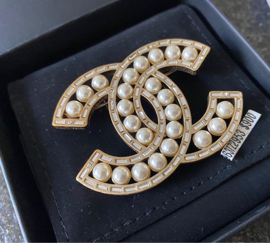 Cc pearl cheap brooch