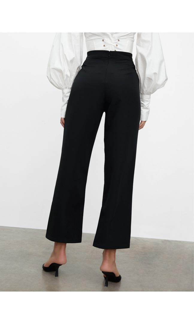 BNWT Pomelo Side Buttoned Wide Leg Pants (Black), Women's Fashion, Bottoms,  Other Bottoms on Carousell