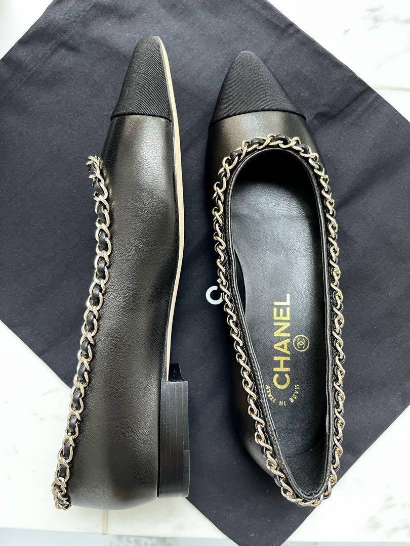 Chanel pointed hot sale toe flats