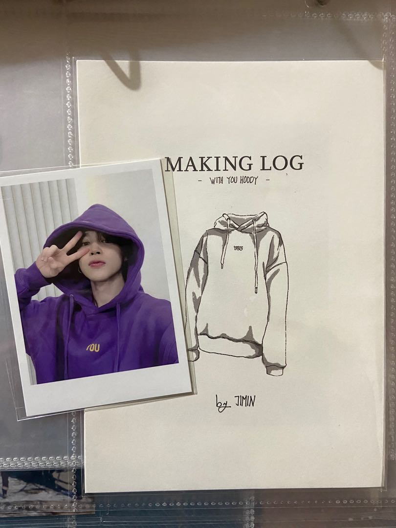 Bts jimin with you hoodie pc and making log, Hobbies u0026 Toys, Memorabilia u0026  Collectibles, K-Wave on Carousell