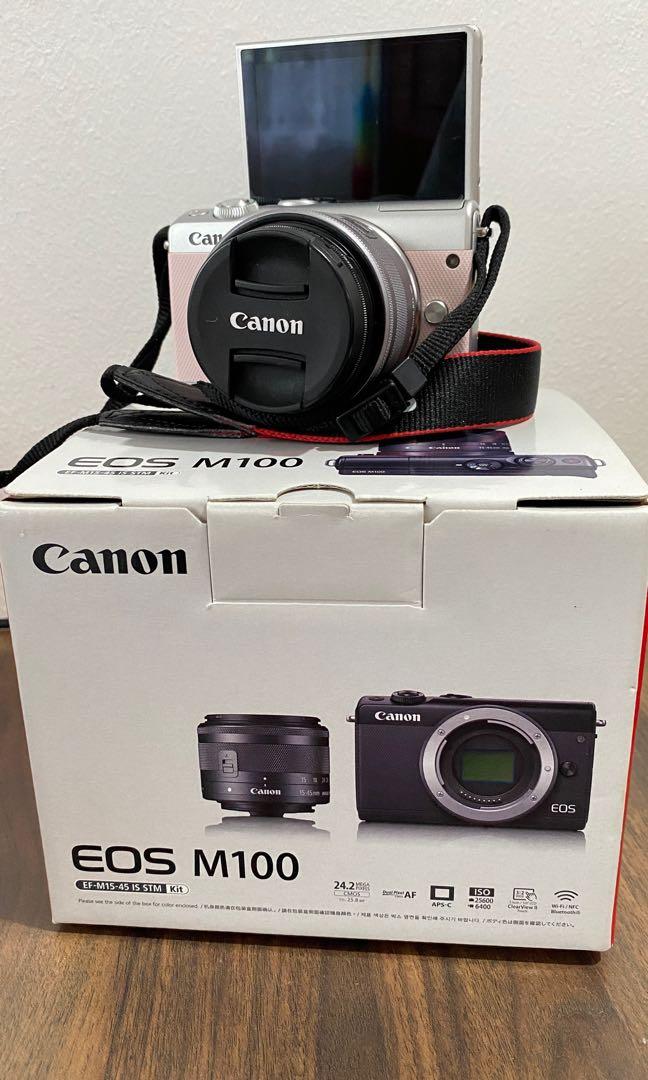 CANON EOS M100 WITH LENS 15-45MM, Photography, Cameras on Carousell