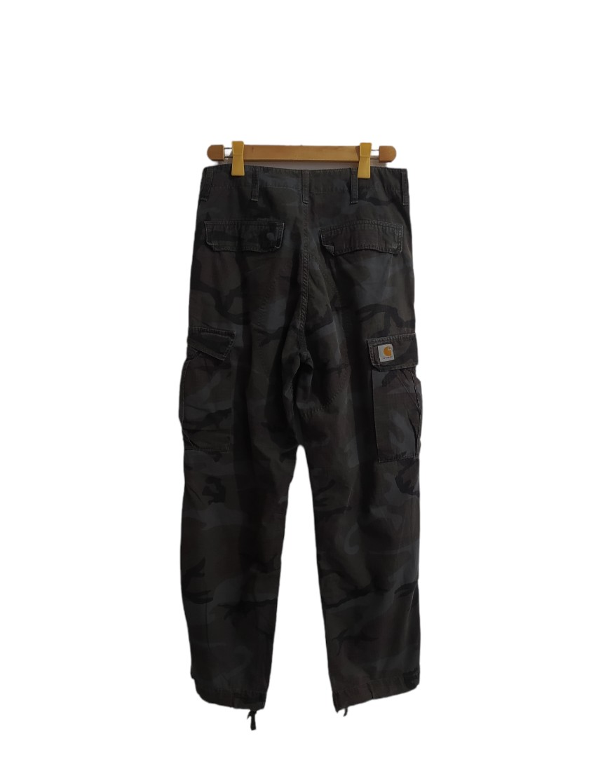 Carhartt "Black Camo" Cargo Pants, Men's Fashion, Bottoms, Jeans on